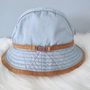 Dolce & Gabbana leather trim bucket hat sz S EUC w/COA